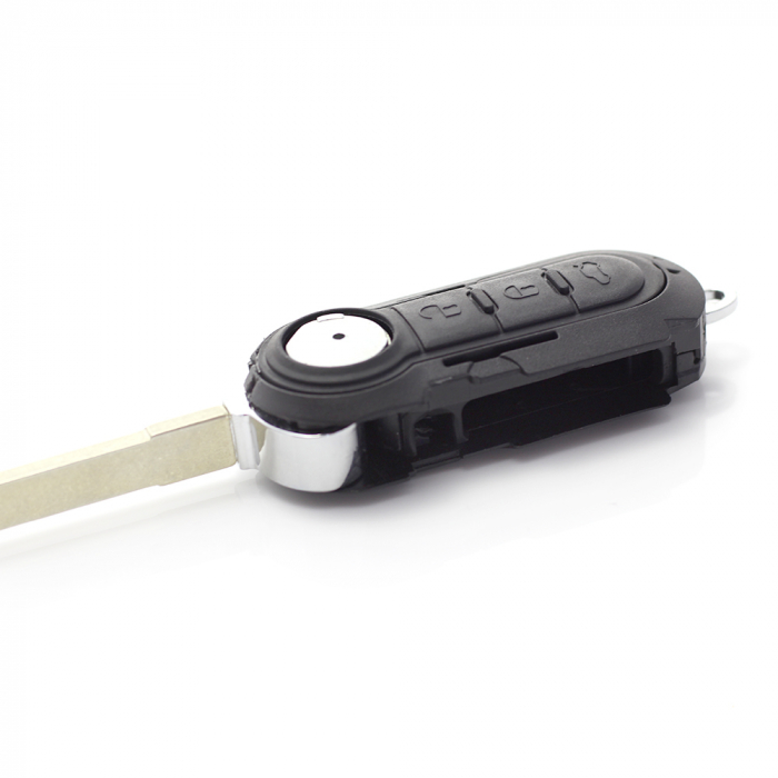Fiat - Carcasa cheie tip briceag, 3 butoane, negru [4]