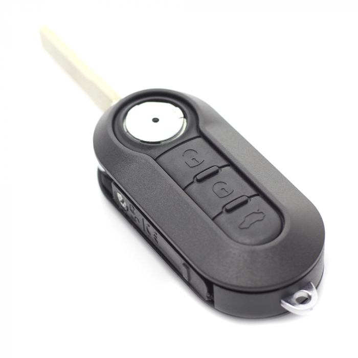 Fiat - Carcasa cheie tip briceag, 3 butoane, negru [8]