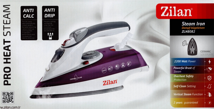 Fier de calcat cu talpa ceramica marca Zilan - ZLN8082 pentru calcat textile [4]