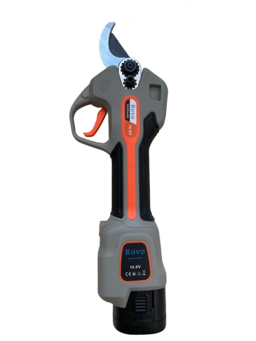 Foarfeca electrica gradina Rovo FV2 PRO, motor brushless, 2 acumulatori 2000mAh, diametru 30mm, geanta transport [3]