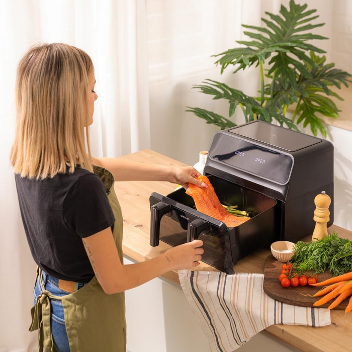 Friteuza fara ulei Cecotec Cecofry Advance 9000 Window , 2200W, 9L, Control tactil, 8 Programe [4]