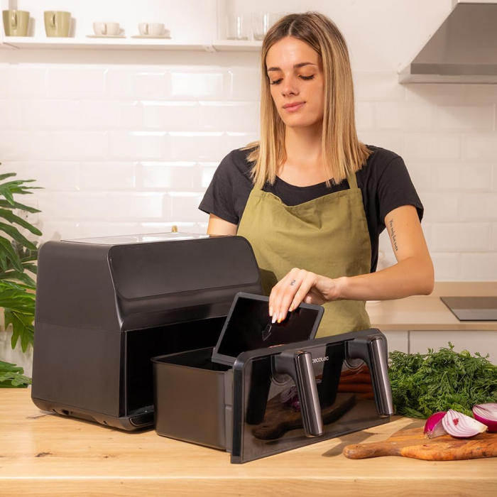 Friteuza fara ulei Cecotec Cecofry Advance 9000 Window , 2200W, 9L, Control tactil, 8 Programe [5]