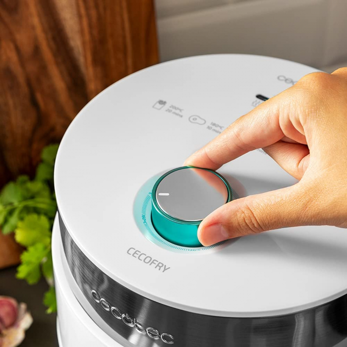 Friteuza cu aer cald, fara ulei Cecotec Cecofry Essential Rapid Sun, 1200W, 2.5L, Control tactil, 5 Programe Presetate [7]