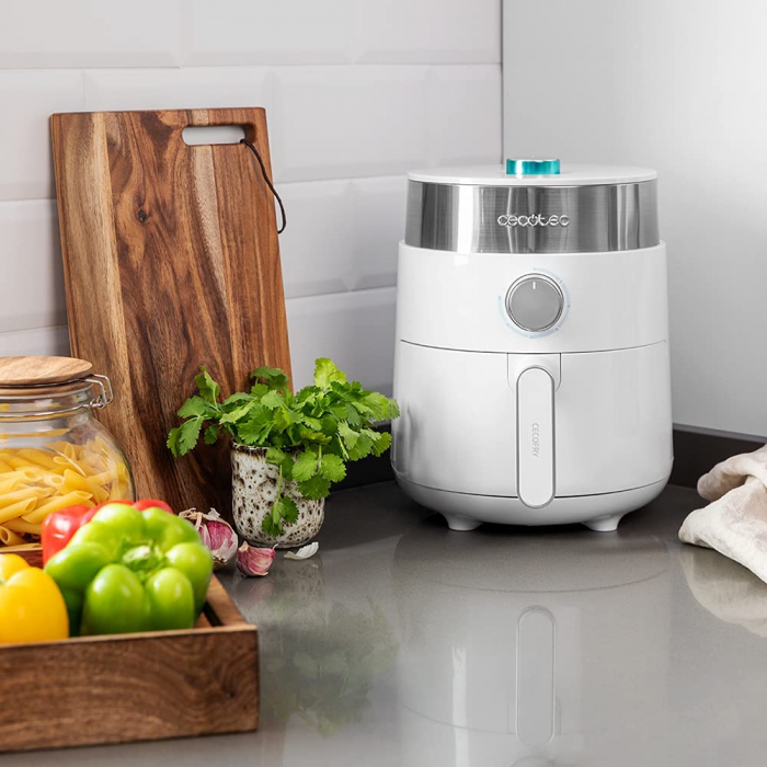 Friteuza cu aer cald, fara ulei Cecotec Cecofry Essential Rapid Sun, 1200W, 2.5L, Control tactil, 5 Programe Presetate [6]