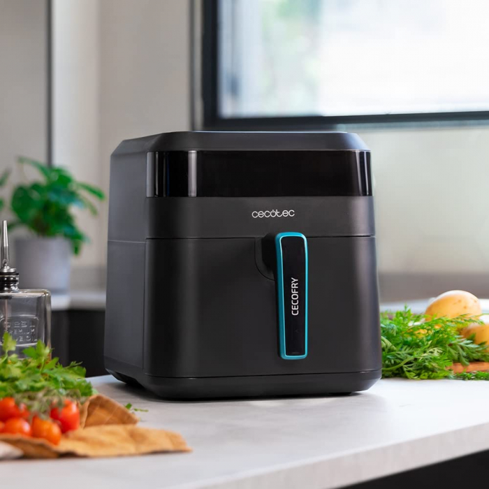 Friteuza cu aer cald, fara ulei Cecotec Cecofry Experience 6000, 1700W, 6L, Control tactil, 9 Programe [3]