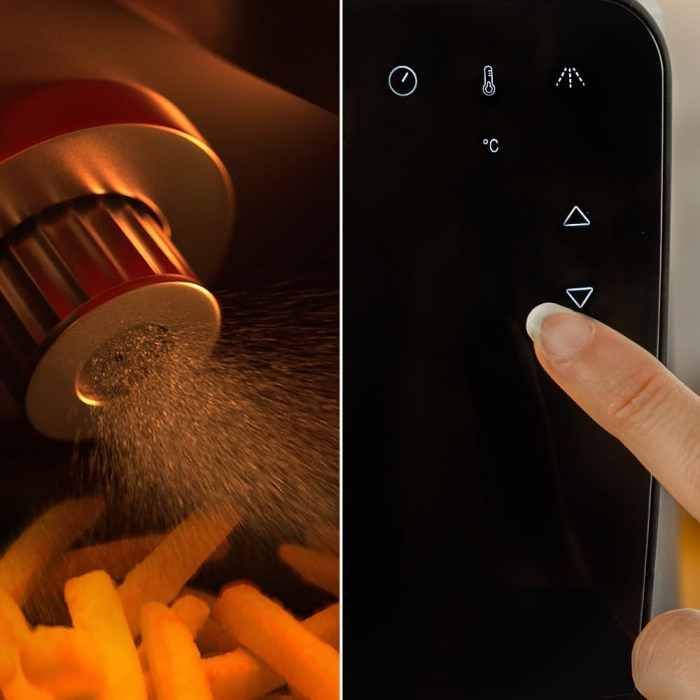 Friteuza cu aer cald, fara ulei Cecotec Cecofry Rain, Pulverizator, 1550W, 5.5L, Control tactil, 8 Programe, Pulverizare automata si manuala cu 7 niveluri [3]