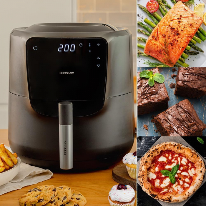 Friteuza cu aer cald, fara ulei Cecotec Cecofry Rain, Pulverizator, 1550W, 5.5L, Control tactil, 8 Programe, Pulverizare automata si manuala cu 7 niveluri [7]