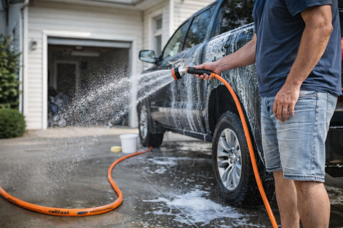 Furtun pentru gradina Cellfast PROFESSIONAL cu 5 straturi, 1/2", 50m, 28 bari, protectie UV, antirasucire [2]