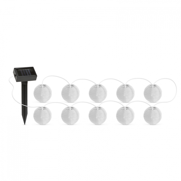 Garden of Eden - Şir 10 lampioane solare LED alb rece 3,7 m [2]