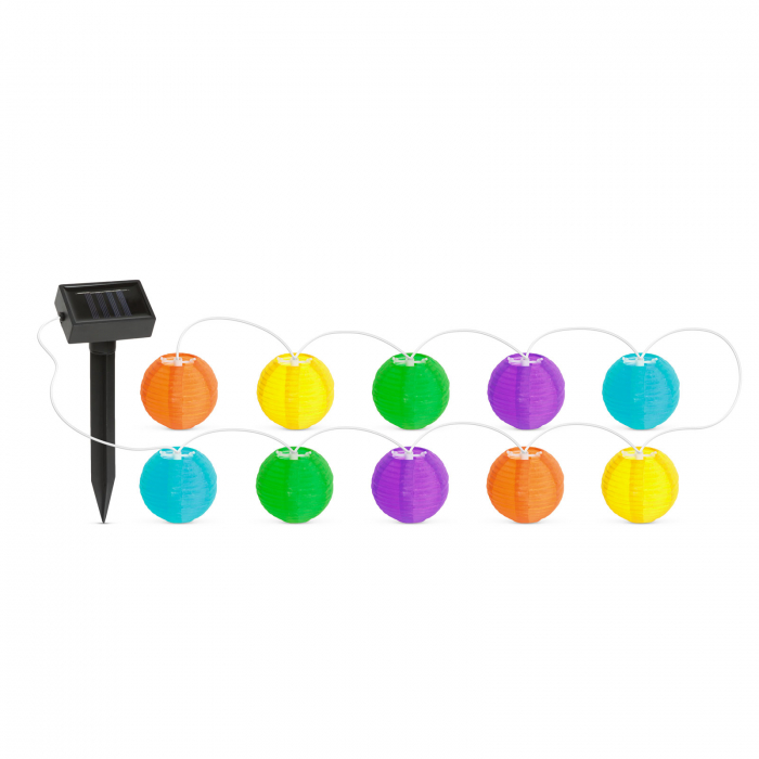 Garden of Eden - șir de 10 lampioane solare LED diferite culori, alb rece 3,7 m [2]