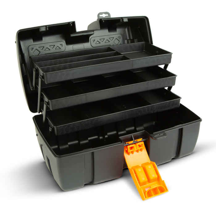 Geantă de scule pliabilă cu tavă - tavă triplă - plastic - 37 x 23 x 21 cm [1]