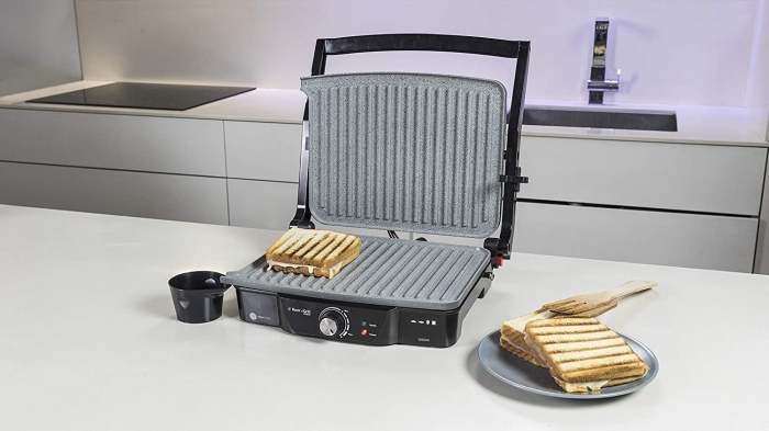 Grill Cecotec 2 in 1, Rock nGrill 2000 W, regulator de putere, piatra antiaderenta, gratar electric si aparat sandvisuri [2]