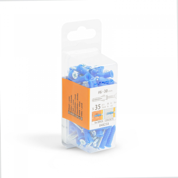 HANDY - Diblu + şurub - 6 x 30 mm - 35 buc. / pachet [4]