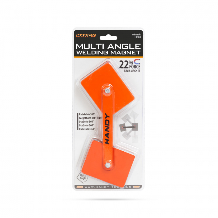 HANDY - Magnet de fixare dublu, articulat, pentru sudură - reglabil 360° - 22 kgf / magnet [5]