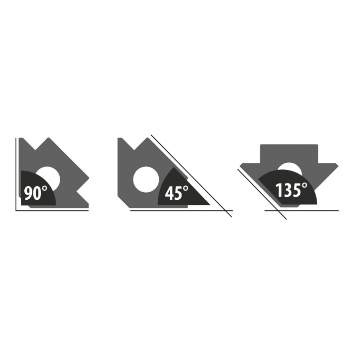 HANDY - Magnet de fixare pentru sudură - 45° - 90° - 135° - max 34 kgf [3]