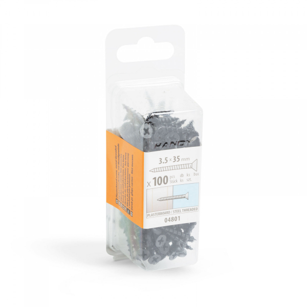 HANDY - Şurub pentru ghips-carton – cu filet pentru metale - 3,5 x 35 mm, 100 buc. / pachet [3]