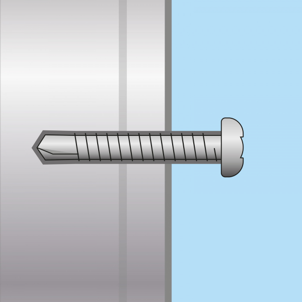 HANDY - Şurub pentru tablă autofiletant, cap plat - 4,2 x 19 mm, 60 buc. / pachet [2]