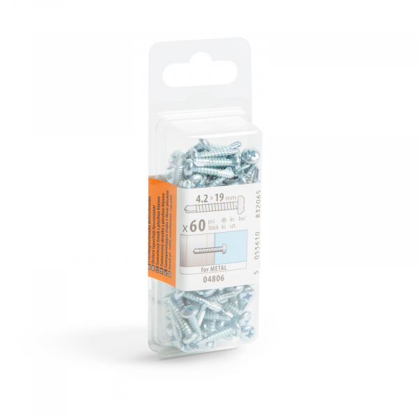 HANDY - Şurub pentru tablă autofiletant, cap plat - 4,2 x 19 mm, 60 buc. / pachet [3]