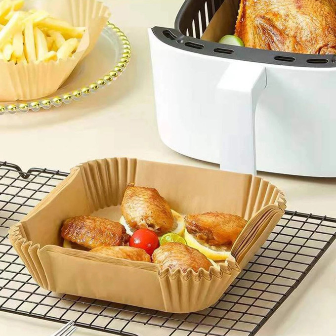 Hartie de copt pentru friteuza cu aer - pătrată - 23 cm - 50 buc/pachet [4]