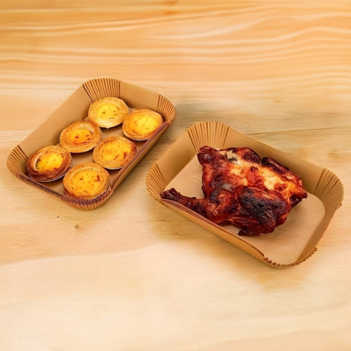 Hârtie de copt pentru friteuză cu aer - pentru cuptor fără ulei - dreptunghi - 14 x 22 cm - 50 buc / pachet [3]