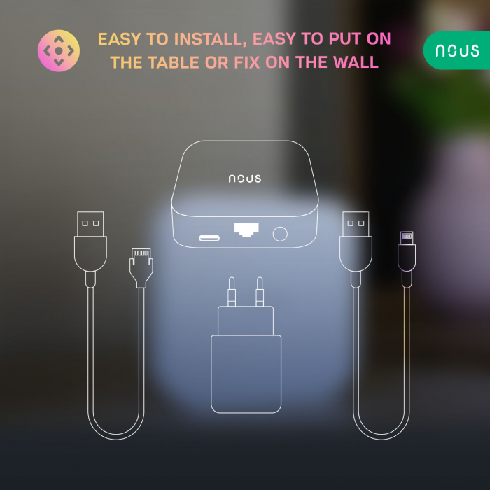 Hub inteligent de tip Gateway Nous E7, WiFi, LAN, ZigBee [6]