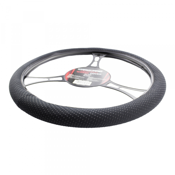 Husa volan auto cu perle, culoare neagra, 38 cm [3]