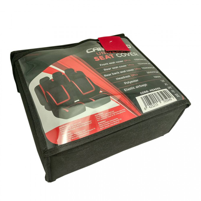 Huse universale pentru scaune auto - rosu+negru [2]