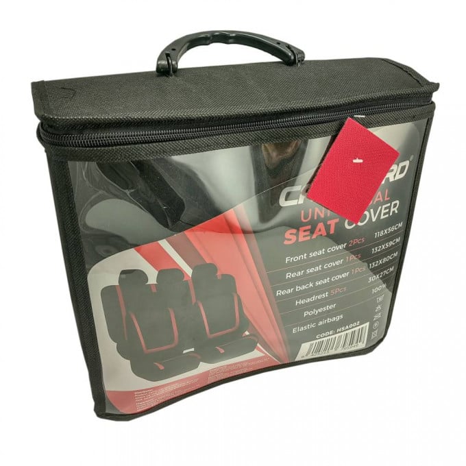 Huse universale pentru scaune auto - rosu+negru [3]