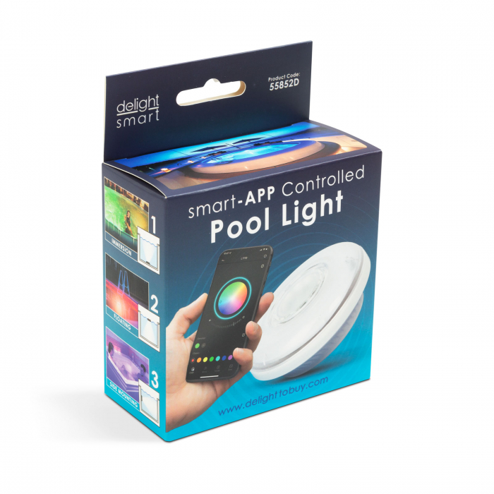 Iluminare inteligenta piscina 15 LED RGB, control smartphone, telecomanda | Delight [4]