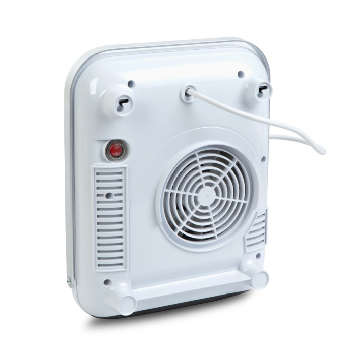 Incălzitor de perete pentru baie cu suport uscare prosoape, telecomanda - 800/2000W - 240V - alb [3]