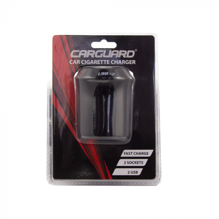 Încărcător multifuncțional brichetă auto cu doua USB si doua mufe bricheta - Carguard [2]