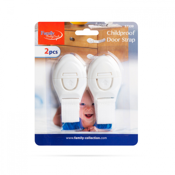 Incuietori usi sertare pentru siguranta copiilor - 21 cm - autoadeziv -alb -2 buc. /pachet [3]