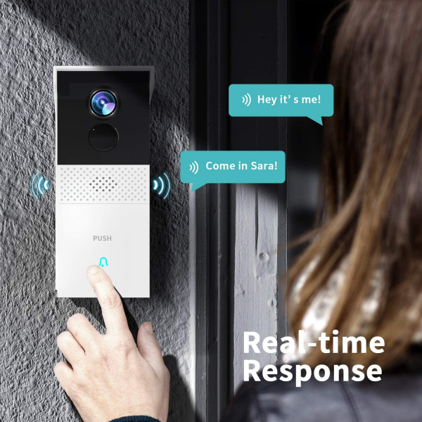 Interfon Smart cu camera HeimVision HMB1, Wireless, 1080P HD, Motion Detection, Convorbire bidirectionala, unghi larg, Control aplicatie [8]