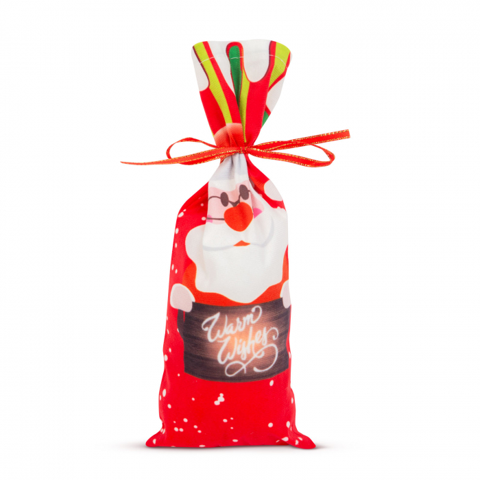Învelitoare pentru sticle - model Moș Crăciun - poliester - 32 x 12.5 cm [2]