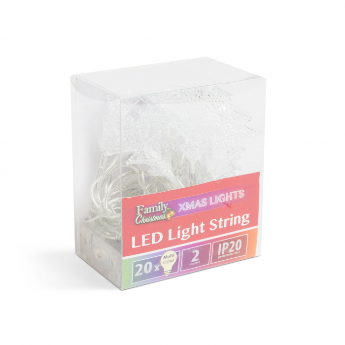 Șir de lumină LED - pin colorat - 20 LED - 2,3 metri - 3 x AA [2]