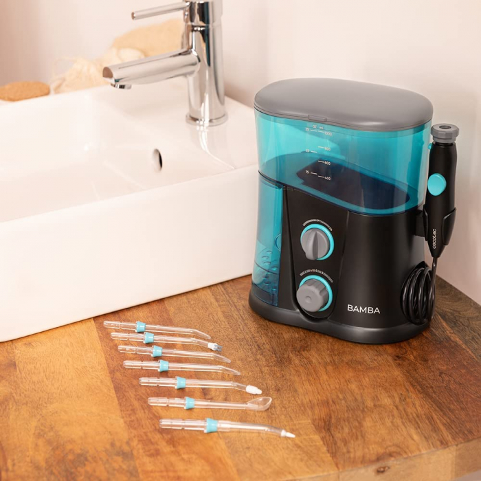 Irigator bucal Cecotec Bamba ToothCare 1200 Jet Pro, 7 capete, 1000ml, Lampa UV, 1700 pulsatii pe minut [4]