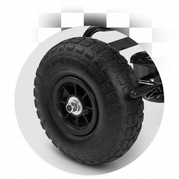 Kart cu pedale si roti gonflabile, Gokart RK-590 Ricokids 759000, Negru [6]
