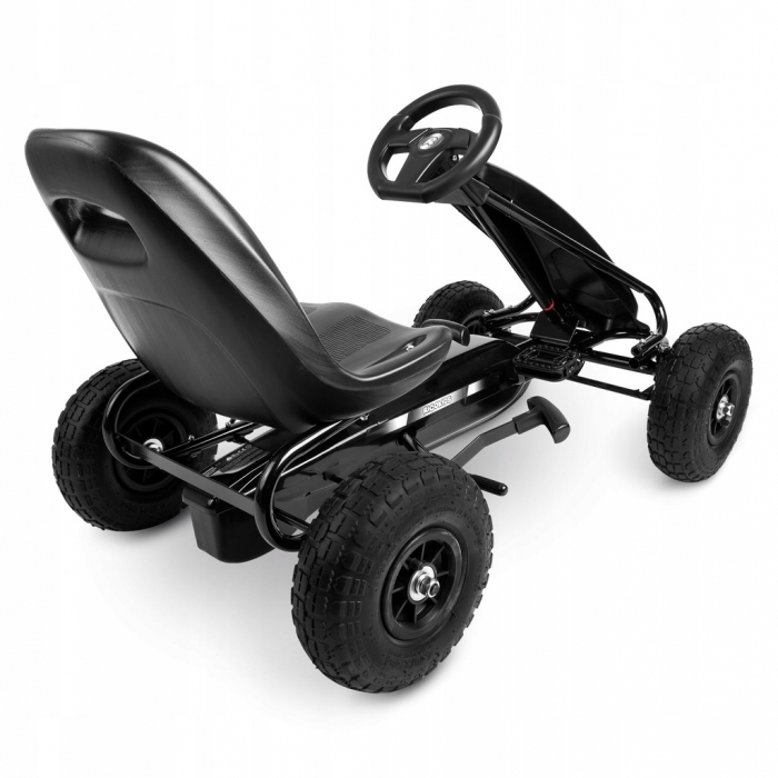 Kart cu pedale si roti gonflabile, Gokart RK-590 Ricokids 759000, Negru [2]