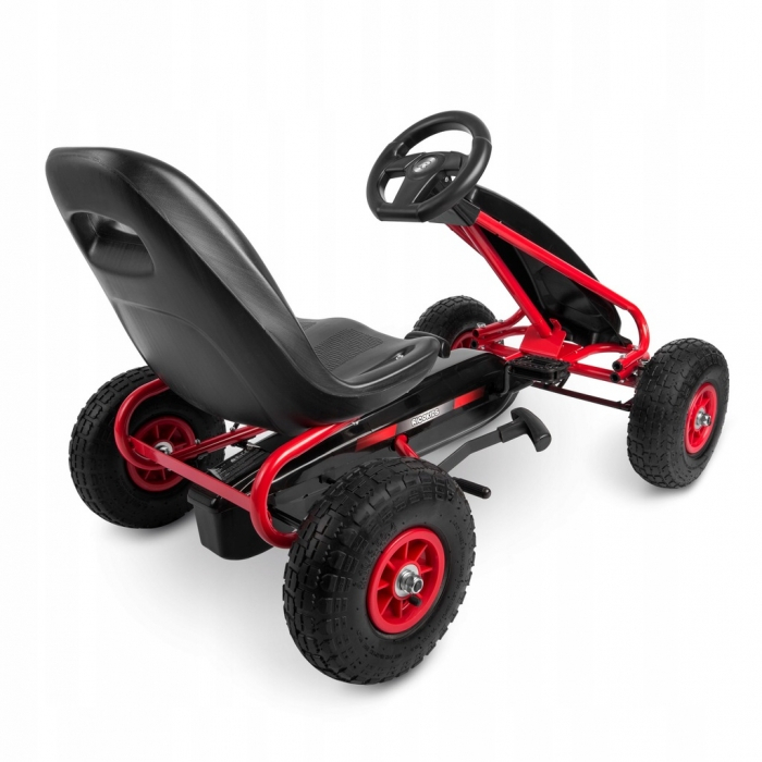 Kart cu pedale si roti gonflabile, Gokart RK-590 Ricokids 759001, Rosu [2]
