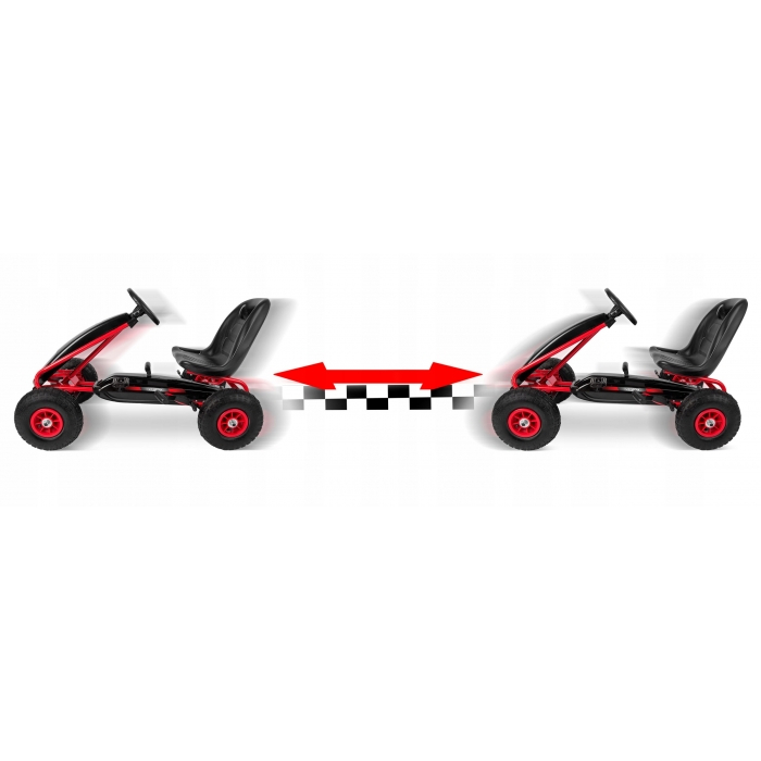 Kart cu pedale si roti gonflabile, Gokart RK-590 Ricokids 759001, Rosu [5]