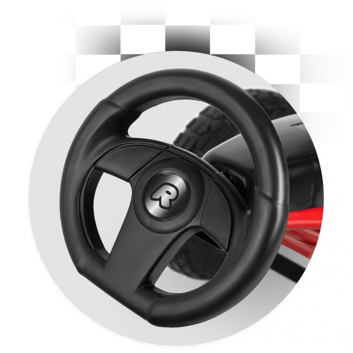 Kart cu pedale si roti gonflabile, Gokart RK-590 Ricokids 759001, Rosu [8]