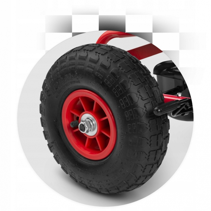 Kart cu pedale si roti gonflabile, Gokart RK-590 Ricokids 759001, Rosu [6]