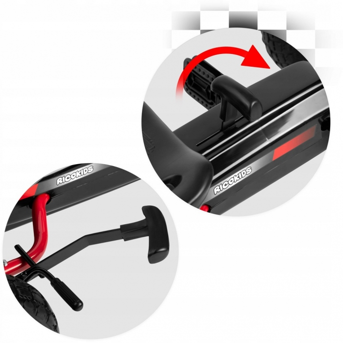 Kart cu pedale si roti gonflabile, Gokart RK-590 Ricokids 759001, Rosu [9]