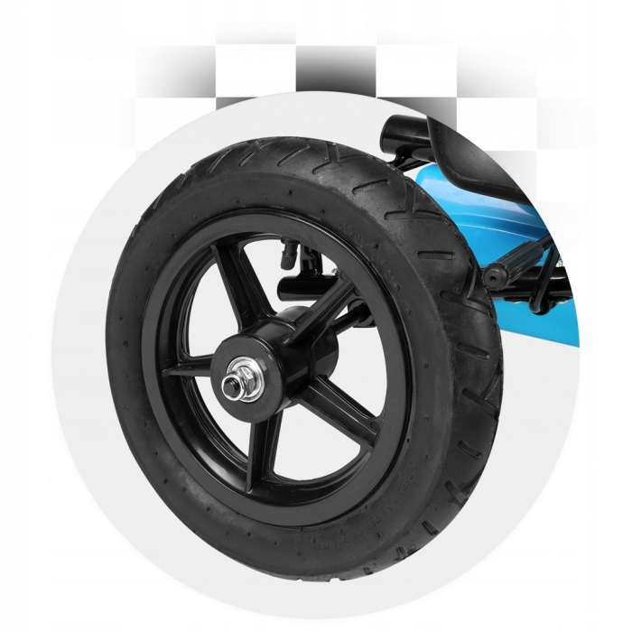 Kart cu pedale si roti gonflabile, Gokart RK-592 Ricokids 759200, Albastru [5]