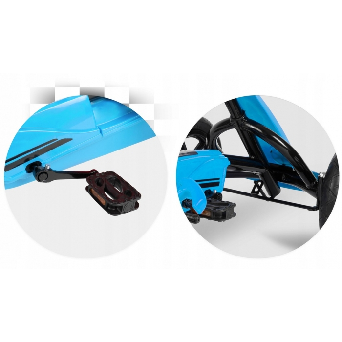 Kart cu pedale si roti gonflabile, Gokart RK-592 Ricokids 759200, Albastru [6]