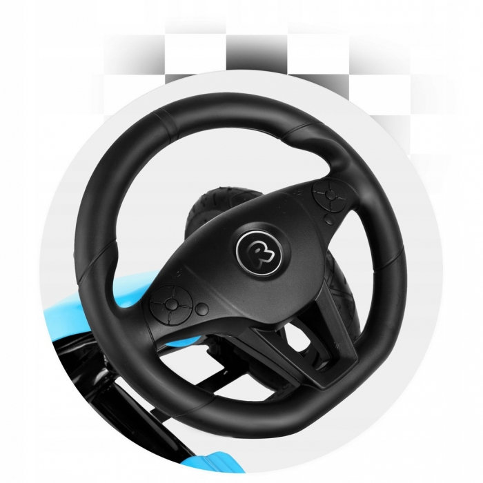Kart cu pedale si roti gonflabile, Gokart RK-592 Ricokids 759200, Albastru [9]
