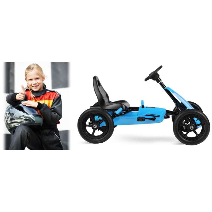 Kart cu pedale si roti gonflabile, Gokart RK-592 Ricokids 759200, Albastru [3]