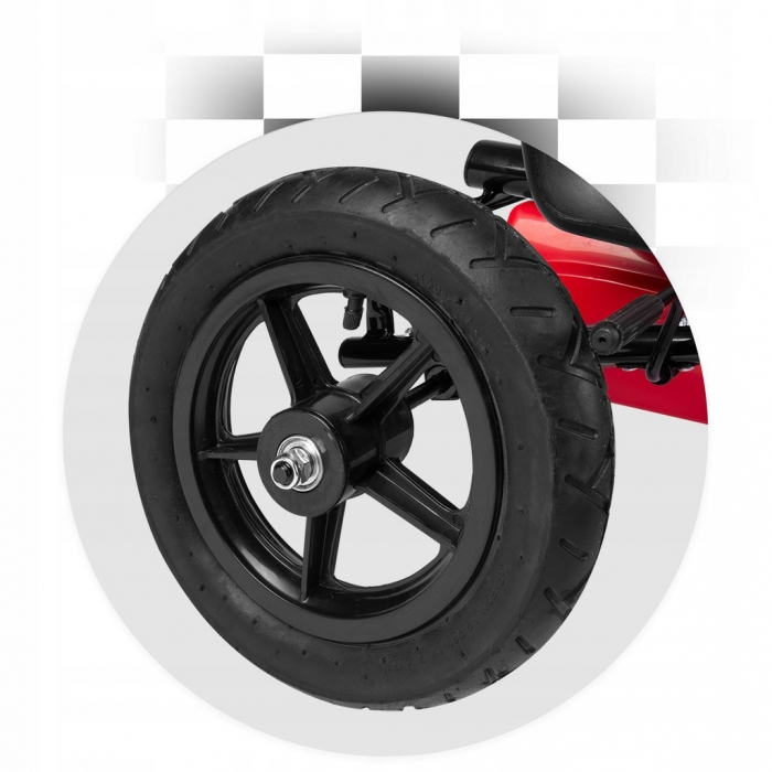 Kart cu pedale si roti gonflabile, Gokart RK-592 Ricokids 759201, Rosu [6]