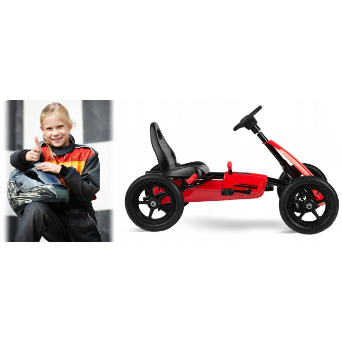 Kart cu pedale si roti gonflabile, Gokart RK-592 Ricokids 759201, Rosu [4]