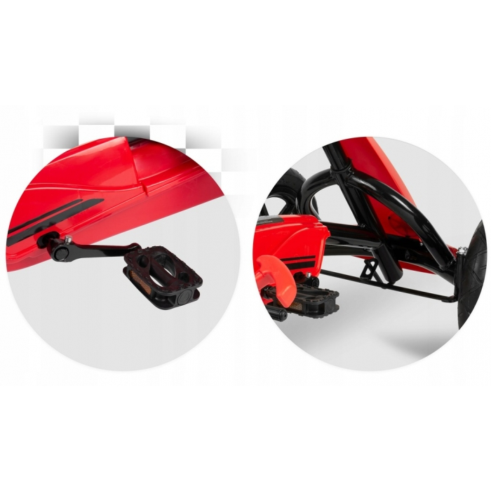 Kart cu pedale si roti gonflabile, Gokart RK-592 Ricokids 759201, Rosu [7]